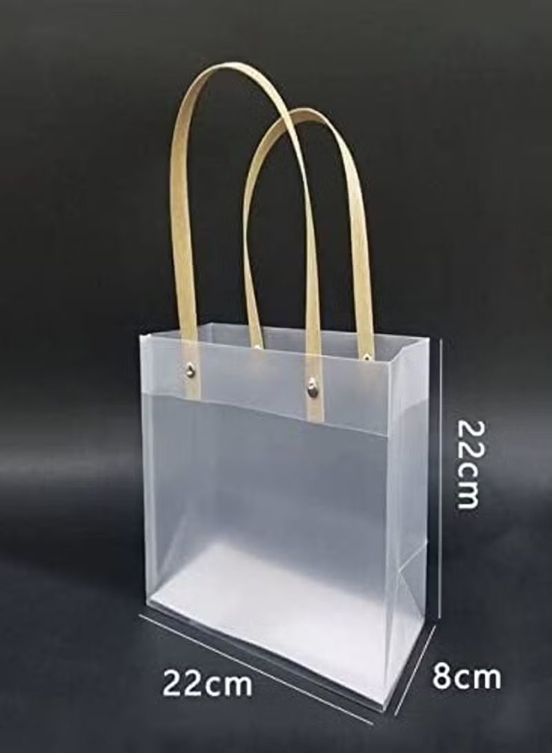 12 Piece Transparent Gift Bag Set – 22x8x22 cm Reusable Clear Gift Bags for Presents, Party, Birthday, Wedding, Festival - Image 5